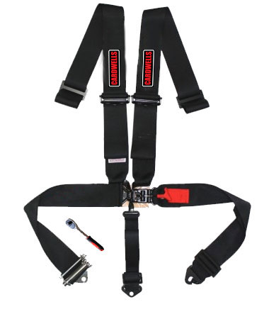CARDWELLS RATCHET 3" 5PT HARNESS SFI - BLACK