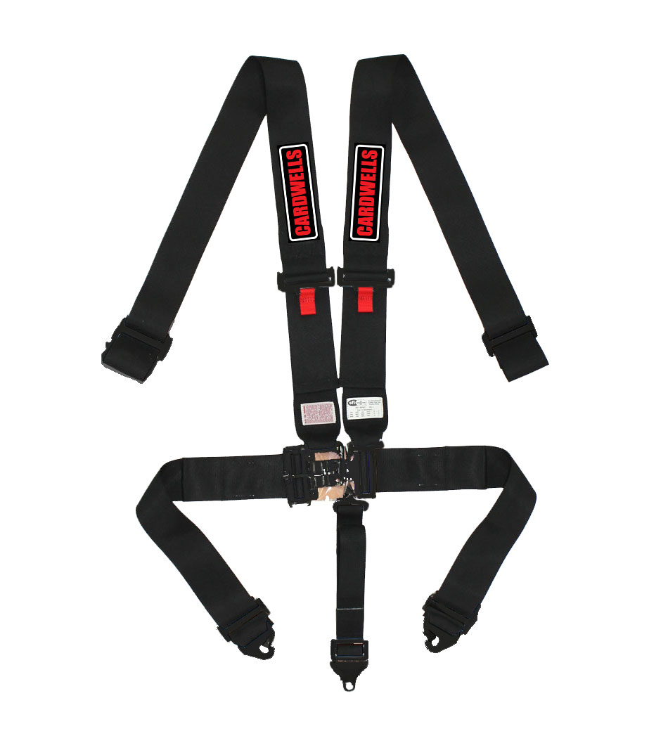 CARDWELLS 3" 5PT LEVER LATCH HARNESS SFI - BLACK