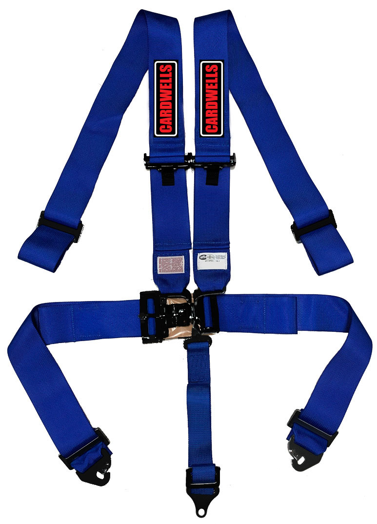 CARDWELLS 3" 5PT LEVER LATCH HARNESS SFI - BLUE