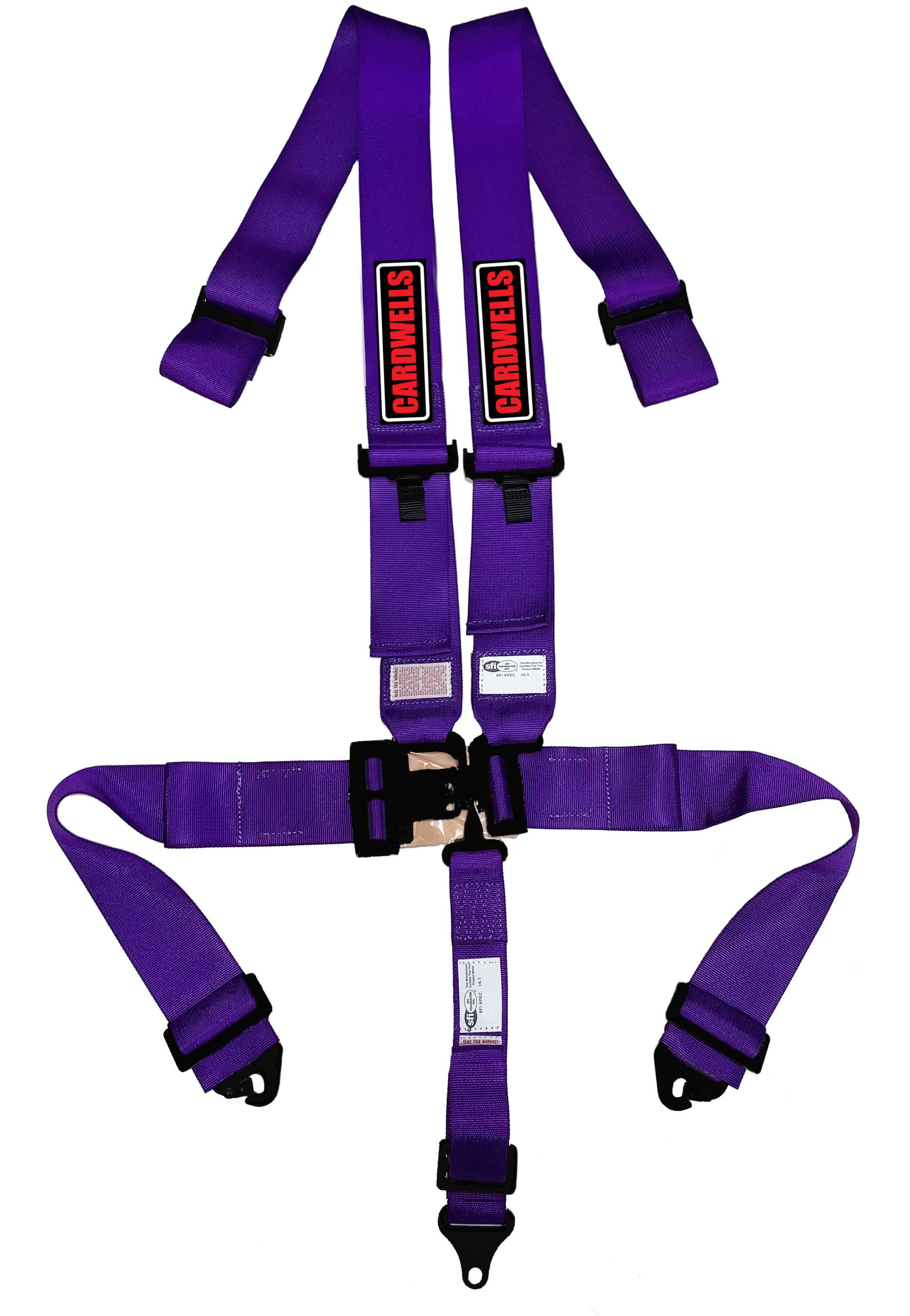 CARDWELLS 3" 5PT LEVER LATCH HARNESS SFI - PURPLE