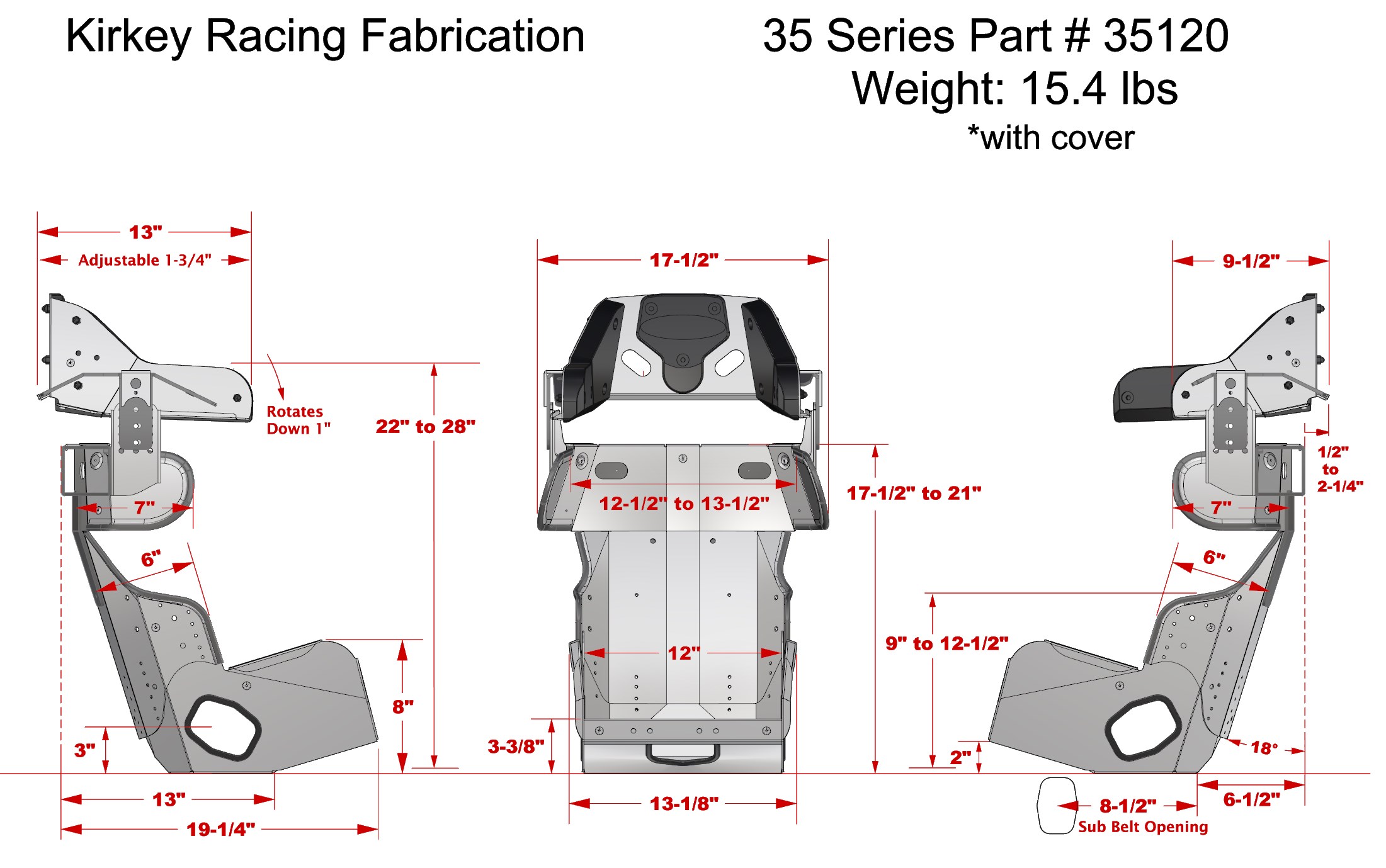 KIRKEY RACING 35 SERIES CONTAINMENT SEAT