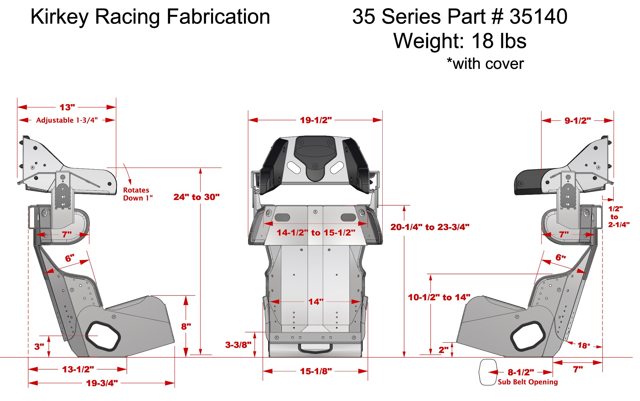 KIRKEY RACING 35 SERIES CONTAINMENT SEAT