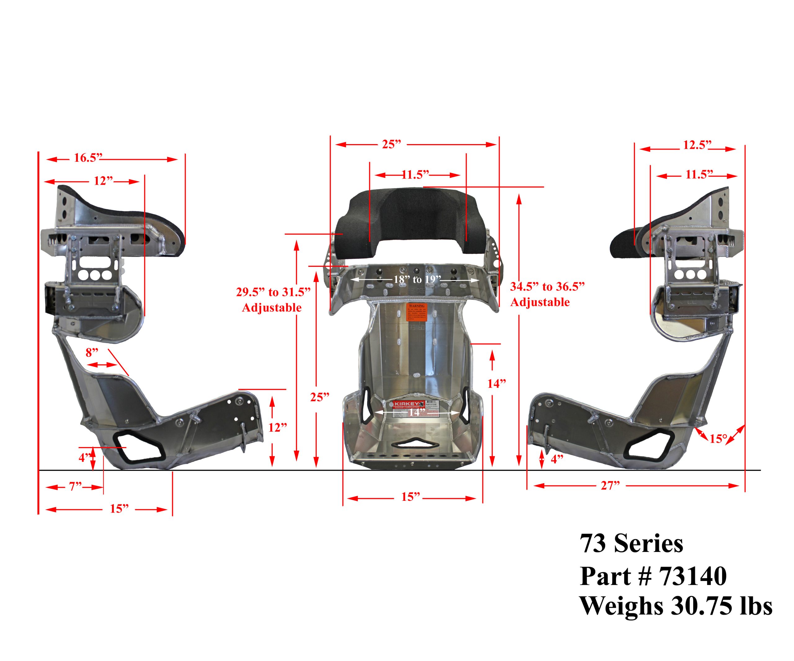 KIRKEY RACING 73 SERIES CONTAINMENT SEAT
