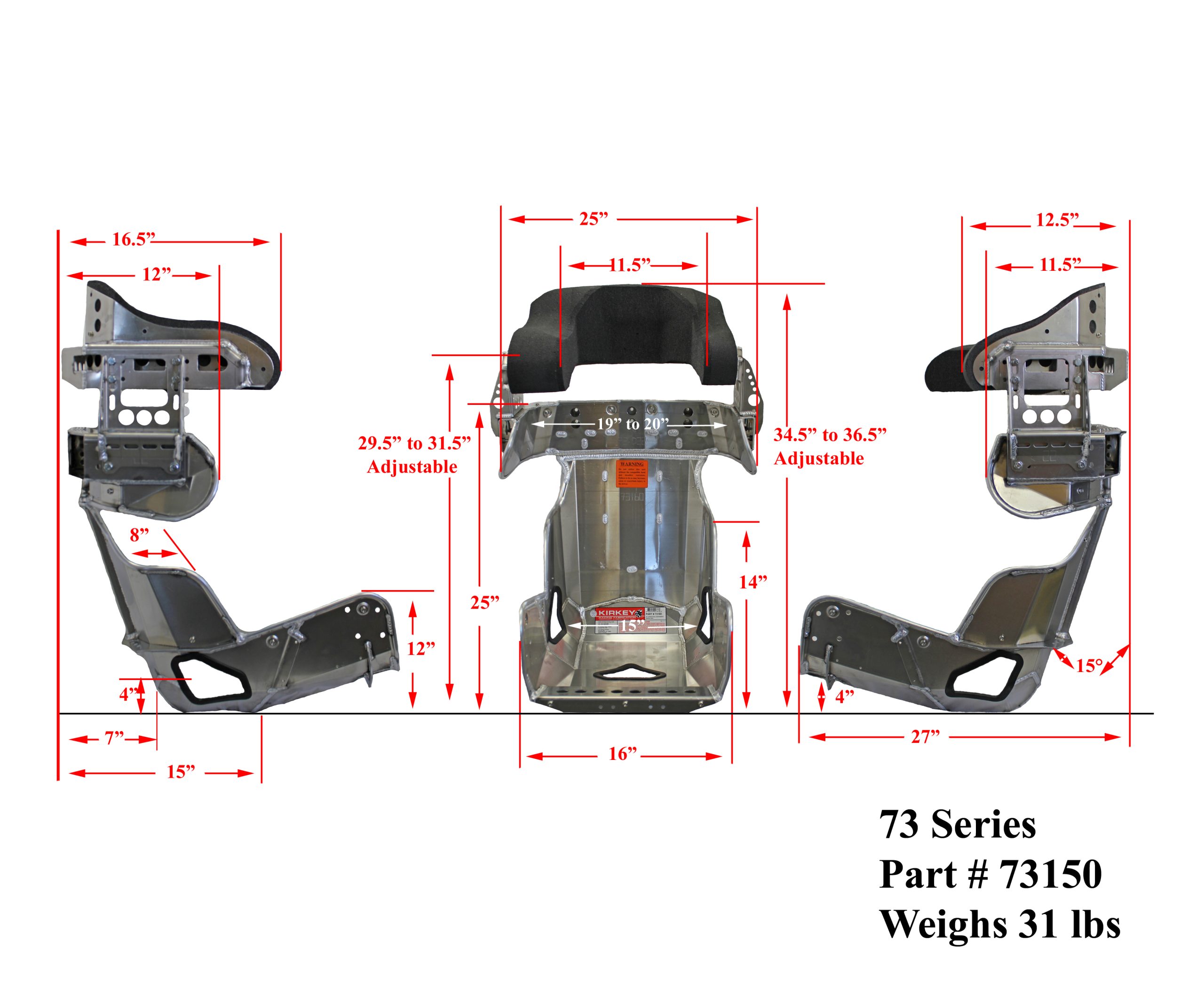 KIRKEY RACING 73 SERIES CONTAINMENT SEAT
