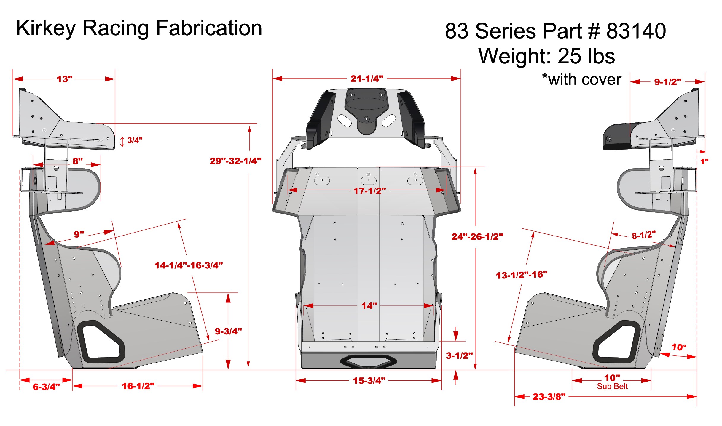 KIRKEY RACING 83 SERIES CONTAINMENT SEAT