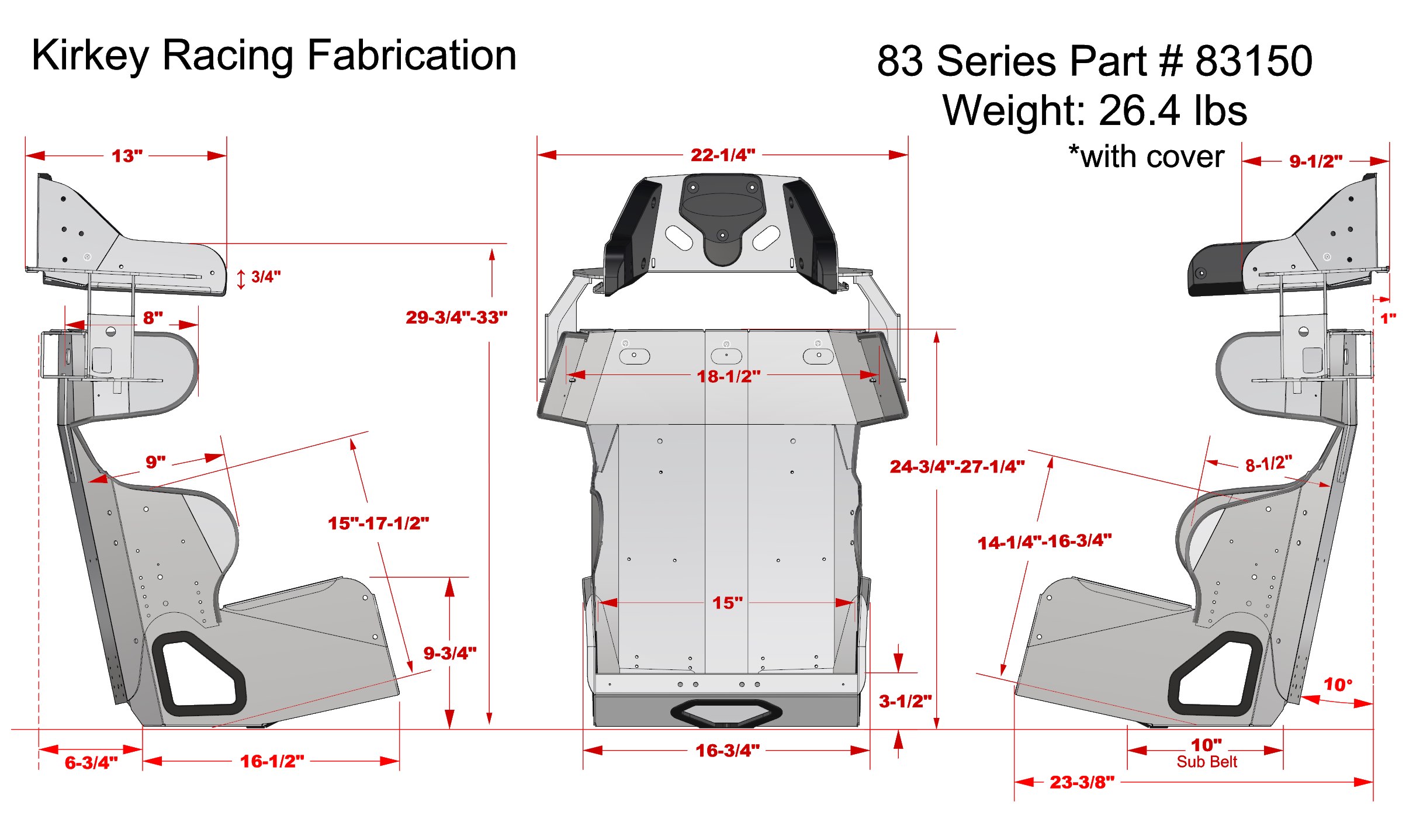 KIRKEY RACING 83 SERIES CONTAINMENT SEAT